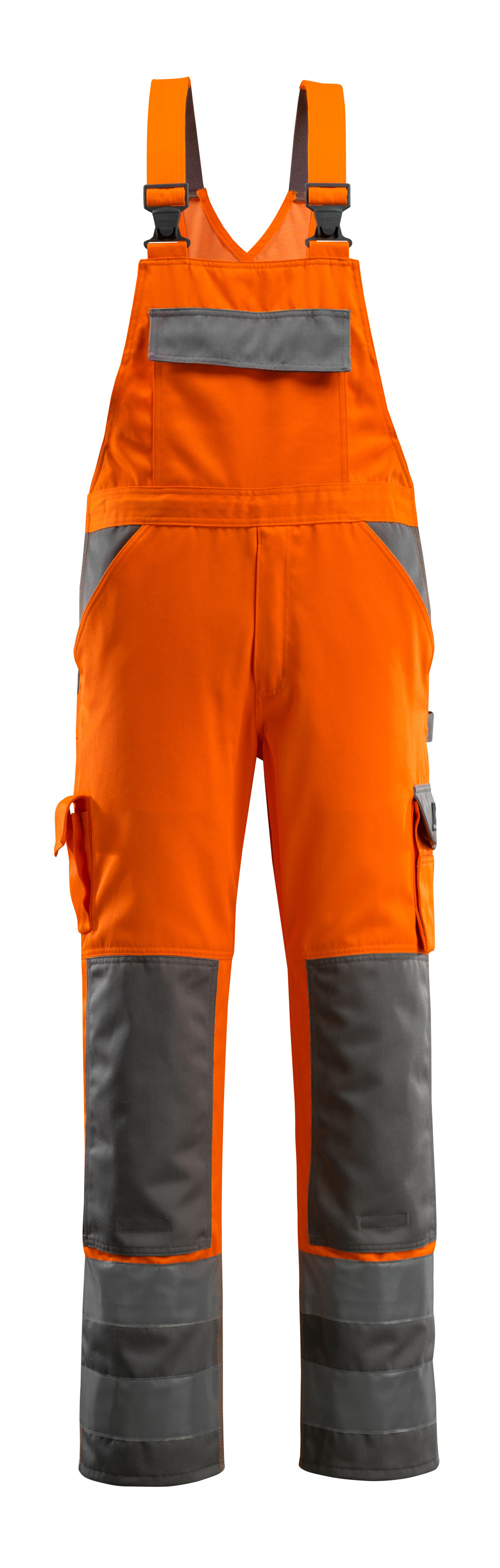 Latzhose mit Knietaschen SAFE COMPETE Hi-vis Orange/Anthrazit 76C48