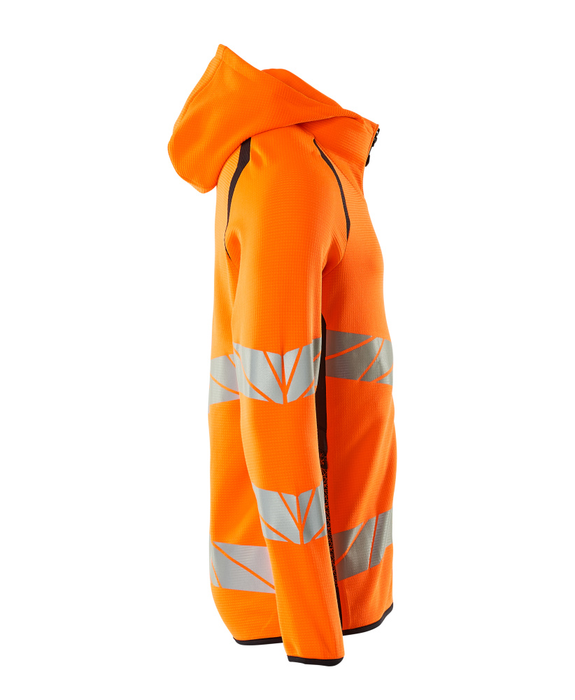 Kapuzenpullover mit Reißverschluss ACCELERATE SAFE Hi-vis Orange/Schwarzblau XS