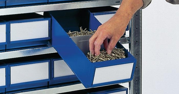 Trennwand für Regalkasten B. 160 mm PS grau 25St./Btl. LA-KA-PE