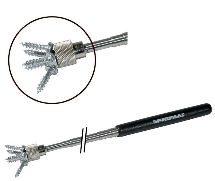 Teleskopmagnetheber Gesamtlänge 635 mm Magnetkopf-Ø 12 mm Tragfähigkeit ca. 3,5 kg PROMAT