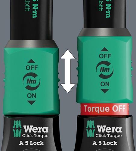 Drehmomentschlüssel Click-Torque Lock A 5 1/4 Zoll 2,5-25 Nm WERA