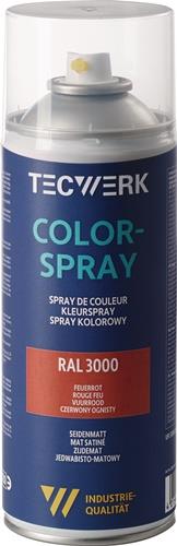 Colorspray feuerrot seidenmatt RAL 3000 400ml Spraydose TECWERK