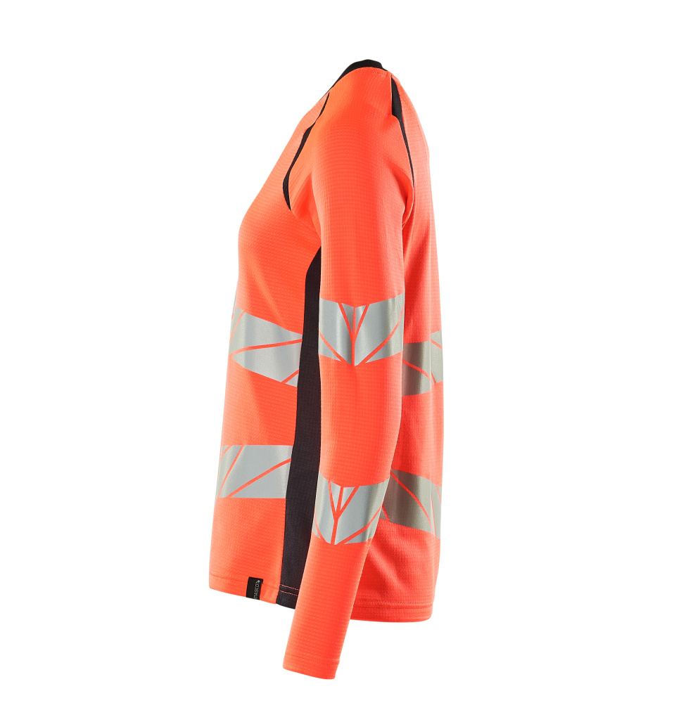 Damen-Passform Langarmshirt ACCELERATE SAFE Hi-vis Rot/Schwarzblau 3XLONE