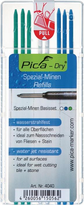 Minenset Pica Dry 3x blau, 2x weiß, 3x grün 8 Minen blau, weiß, grün