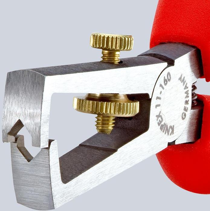 Abisolierzange Länge 160 mm verchromt Mehrkomponentenhüllen mit Öffnungsfeder KNIPEX