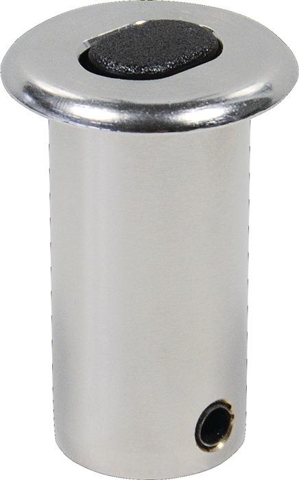 Bodenbuchse B 9003 Messing-Gehäuse vernickelt Kunststoff-Abdeckung automatische und manuelle Verriegelung BKS