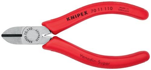 Seitenschneider L.110mm Kopf pol.Ku.-Überzug max.1,2mm KNIPEX