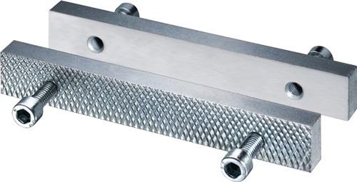 Schraubstockbacke HEUER Front Backen-B.120mm glatt/geriffelt