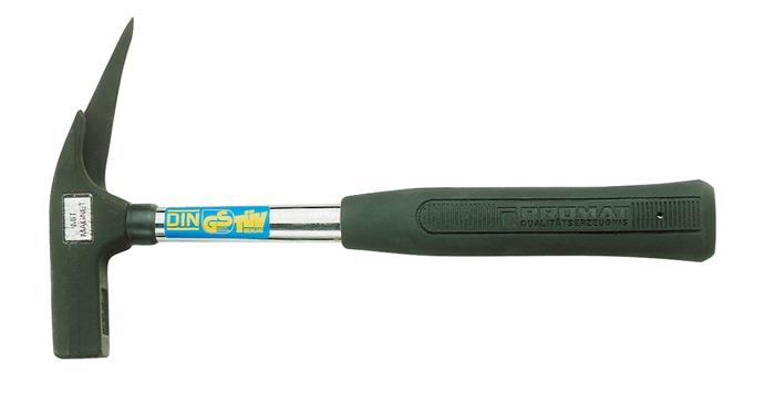 Latthammer DIN 7239 geraut Stahlrohr schwarz lackiert mit Magnet