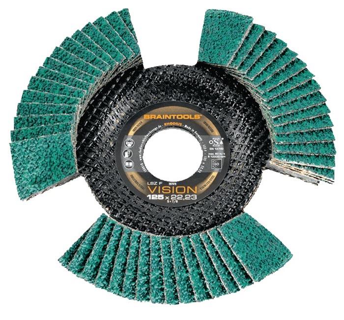 Fächerscheibe VISION COOL INOX Zirkonkorund 115 mm 80 13300 min-¹