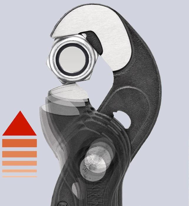 Schraubzange Gesamtlänge 250 mm Spannweite 10 - 32 mm poliert Kunststoffüberzug KNIPEX