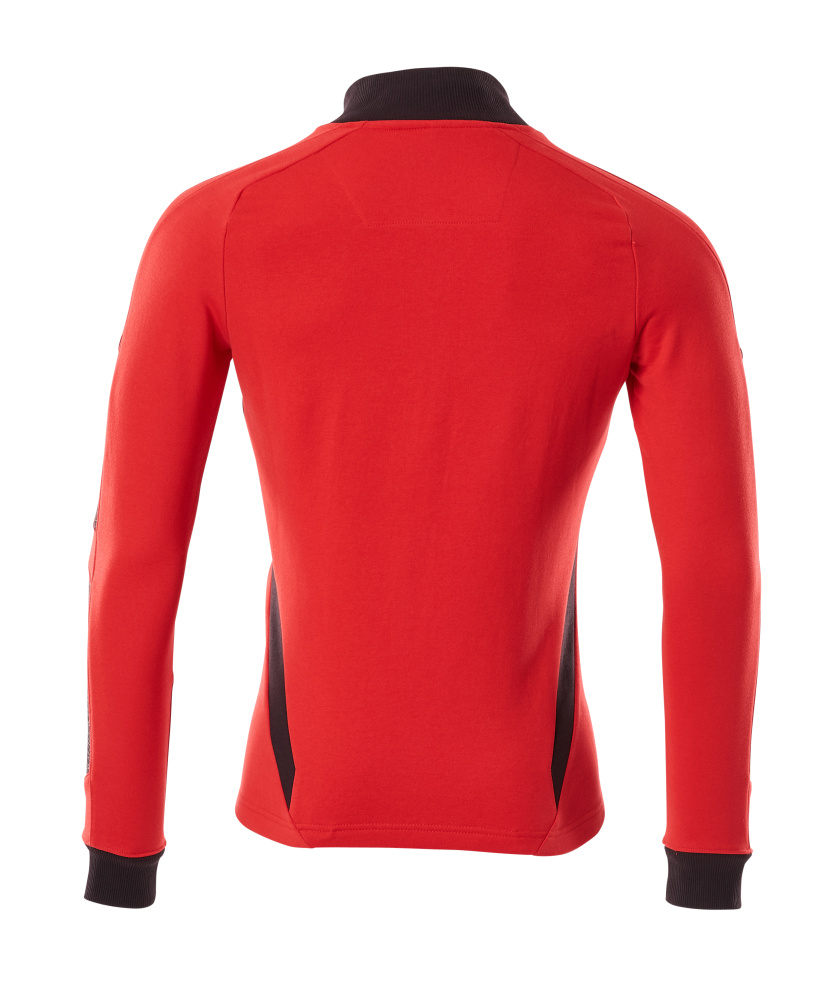 Sweatshirt mit Reißverschluss ACCELERATE Verkehrsrot/Schwarz 3XLONE