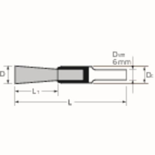 Pinselbürste PBGS INOX D.10mm Drahtstärke 0,5mm VA 0,5mm