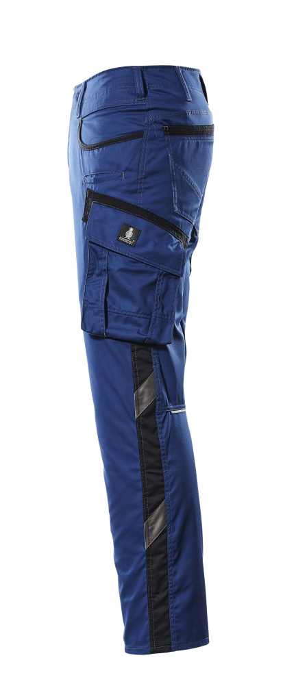 Hose mit Schenkeltaschen UNIQUE Kornblau/Schwarzblau 82C50
