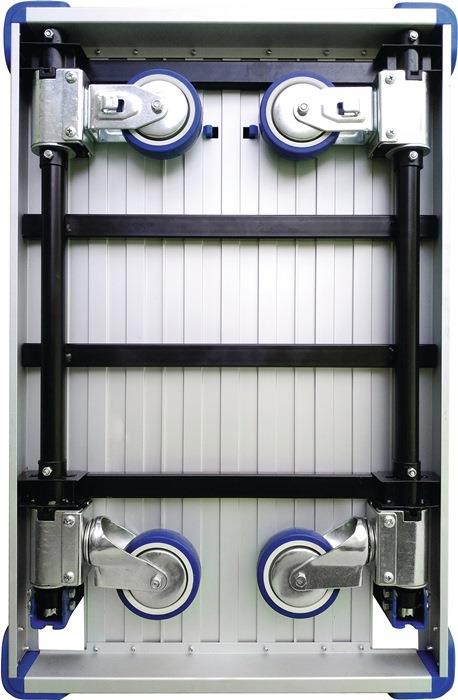 Plattformwagen Räder und Bügel klappbar 150 kg 80 mm 630 mm 400 mm