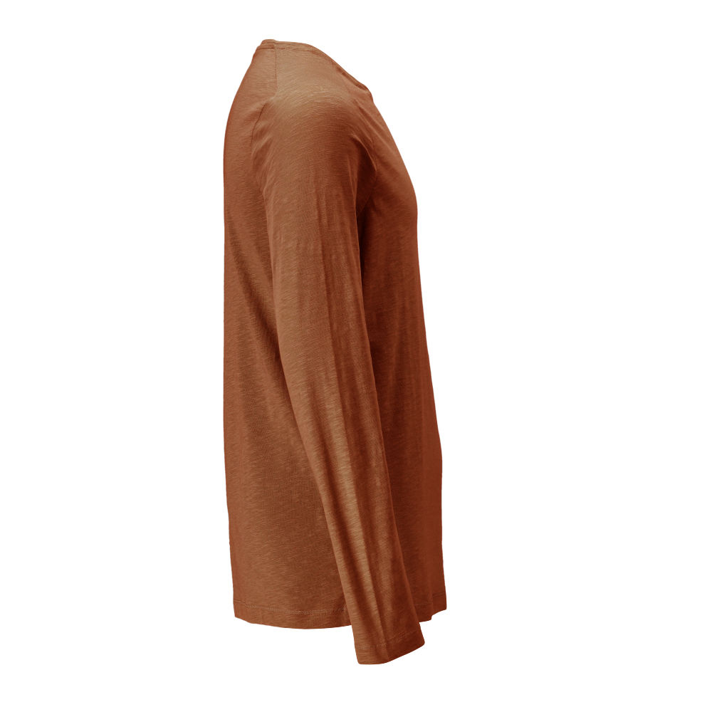 Langarmshirt CUSTOMIZED Nussbraun 3XL