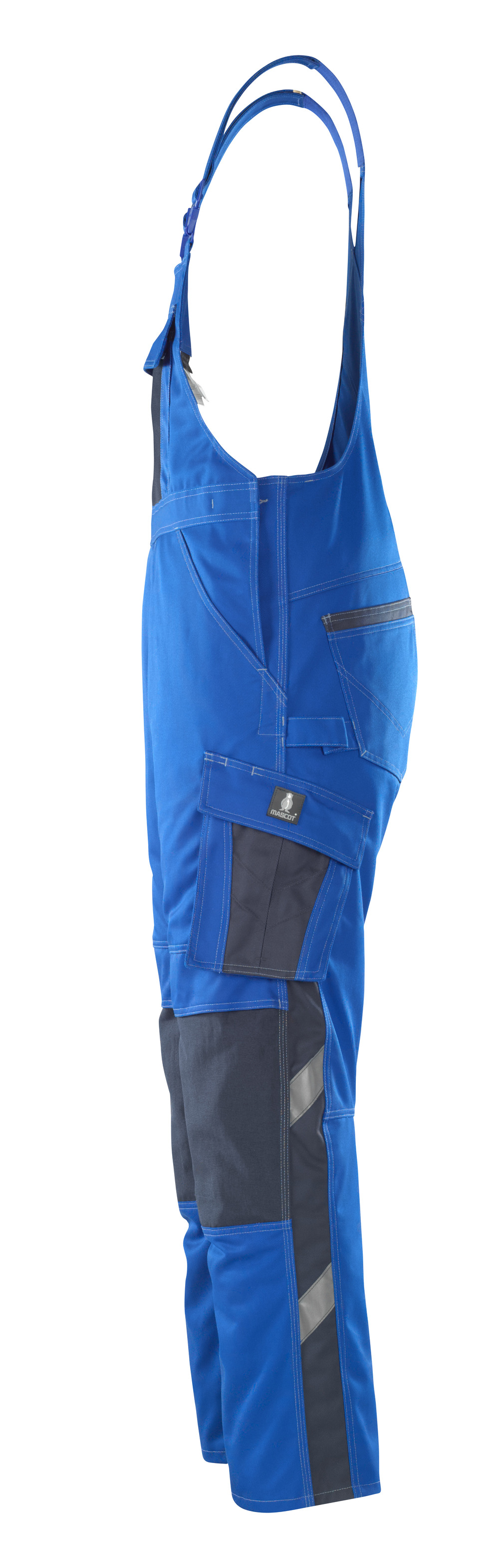 Latzhose mit Knietaschen UNIQUE Kornblau/Schwarzblau 76C48