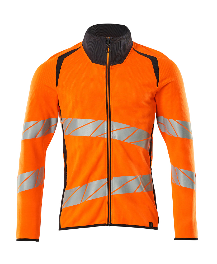 Sweatshirt mit Reißverschluss ACCELERATE SAFE Hi-vis Orange/Schwarzblau 4XL