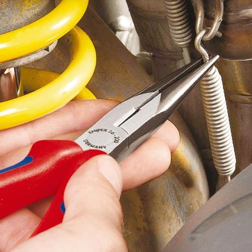 Flachrundzange L.200mm pol.ger.Ku.-Überzug KNIPEX