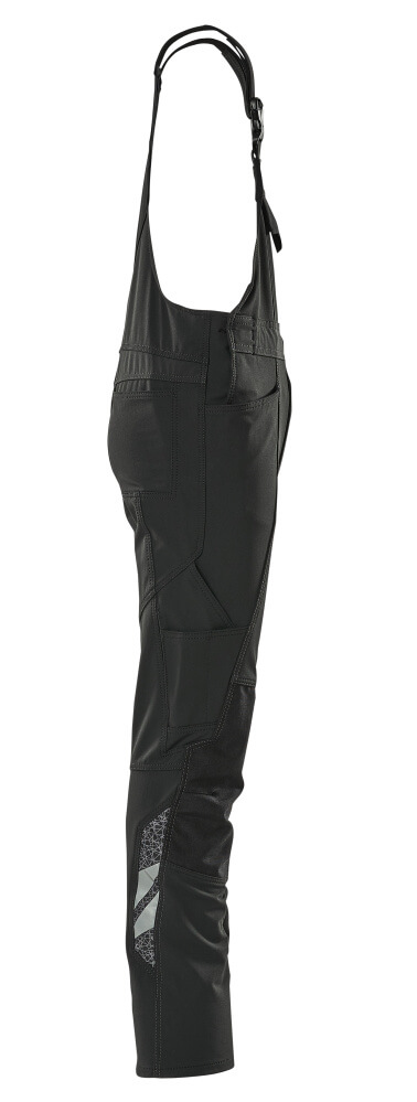 Latzhose für Kinder ACCELERATE Schwarz 128