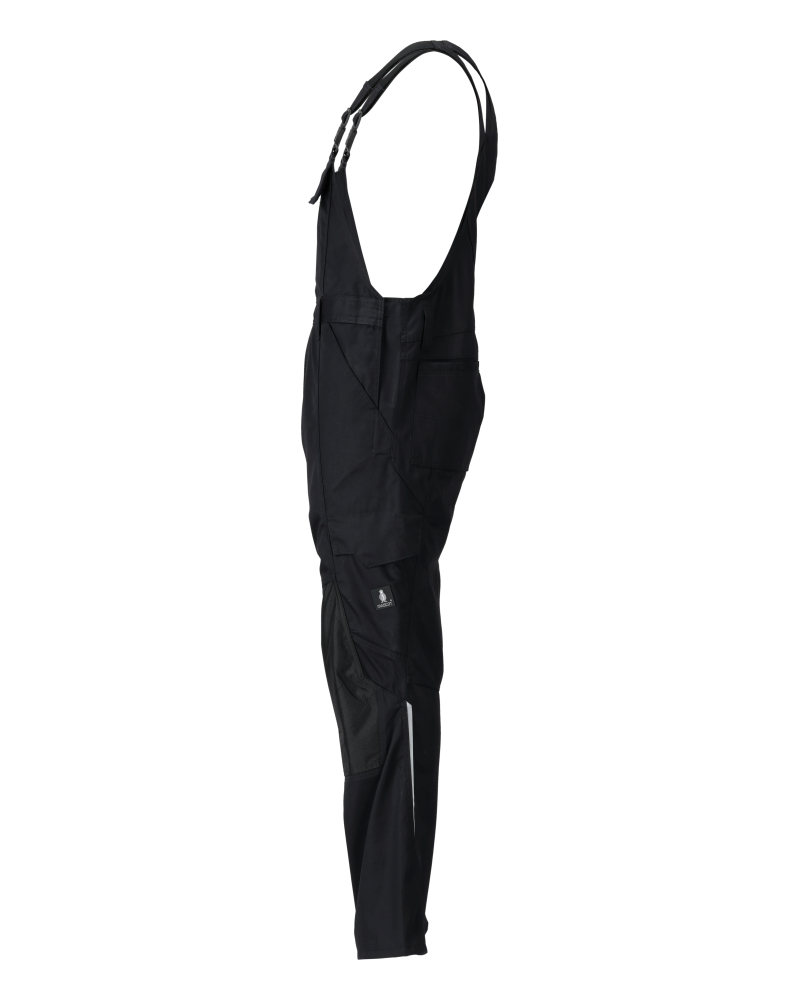 Latzhose mit Knietaschen ACCELERATE Schwarz 76C52