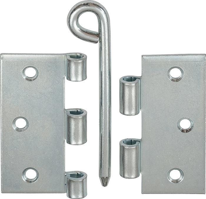 Scharnier Höhe 75 mm Breite 75 mm Stärke 2 mm Stahl blau verzinkt käntig VORMANN