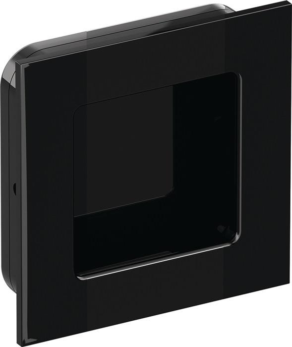 Schiebetürmuschel 544.60 quadratisch passend für Holztüren Länge 60 mm Breite 60 mm 90 tiefschwarz glänzend 90