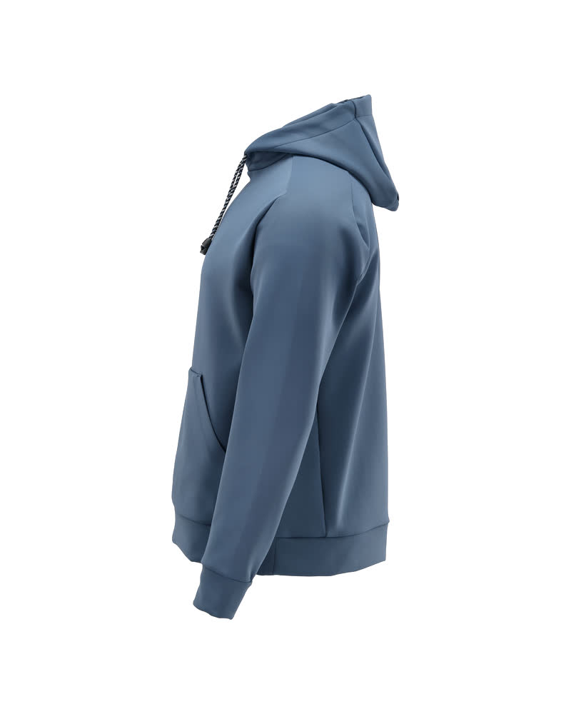 Fleece Kapuzenpullover CUSTOMIZED Steinblau 2XL