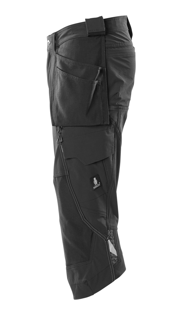 Dreiviertel-Hose mit Hängetaschen ACCELERATE Schwarz C44
