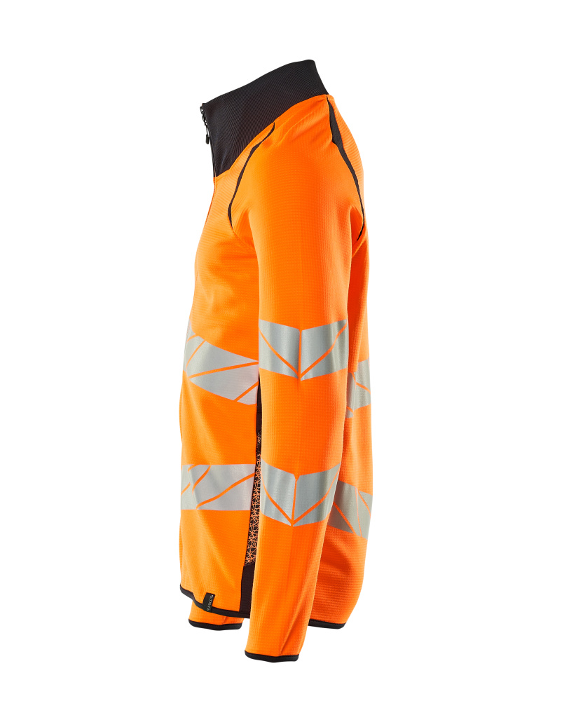 Sweatshirt mit Reißverschluss ACCELERATE SAFE Hi-vis Orange/Schwarzblau 4XL