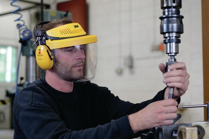 Gesichts-/Gehörschutzkombination G5V5F1H51 Klarsichtvisier Polycarbonat EN 166:2001, EN 352-1:2020 3M