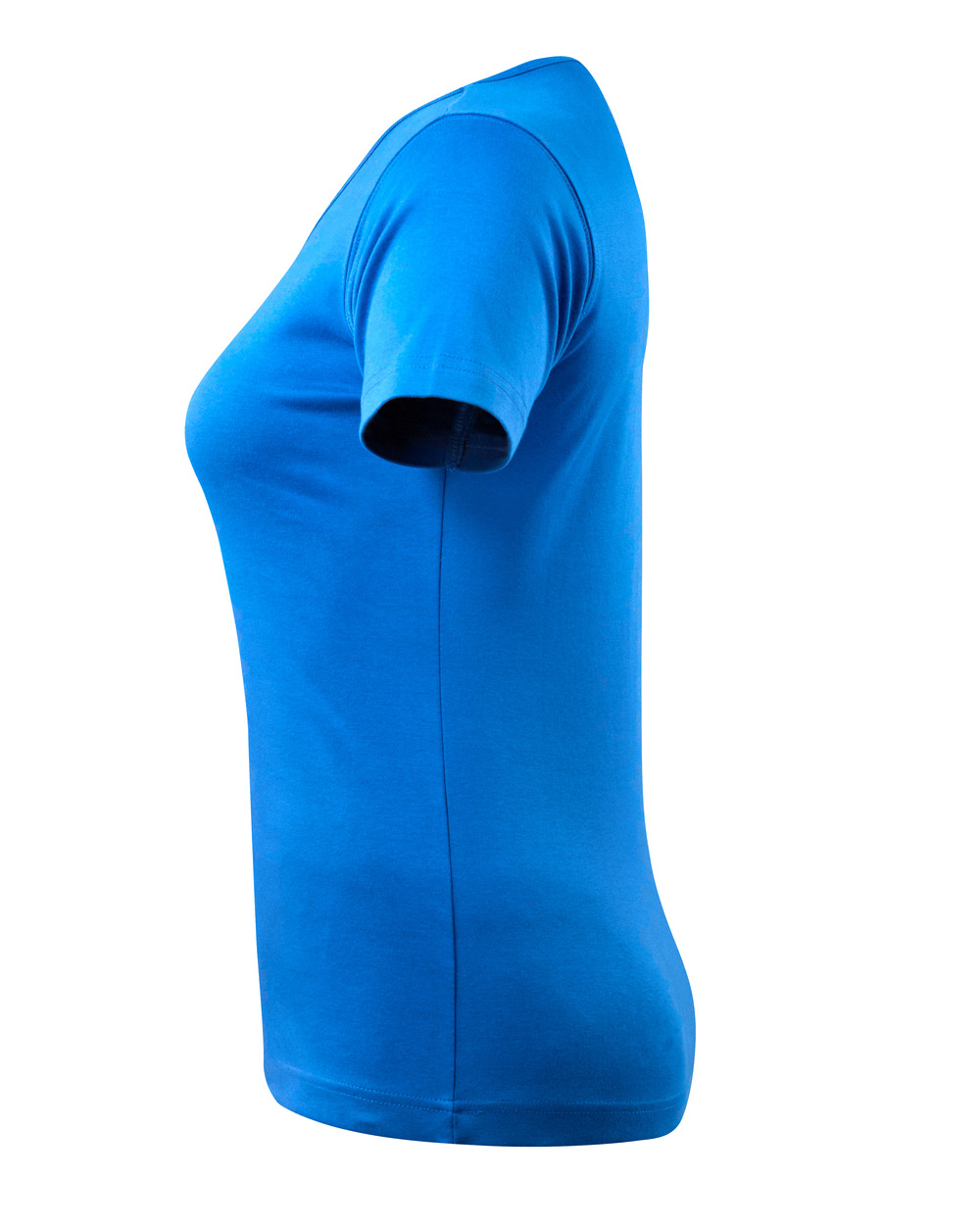 Damen-Passform T-Shirt CROSSOVER Azurblau S
