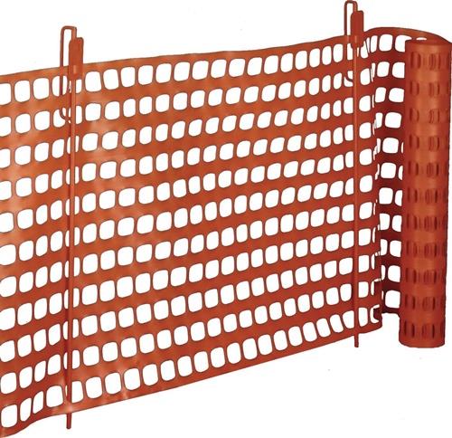 Fangzaun Thermoplast L.50m H.1m verkehrsorange 6kg WEMAS