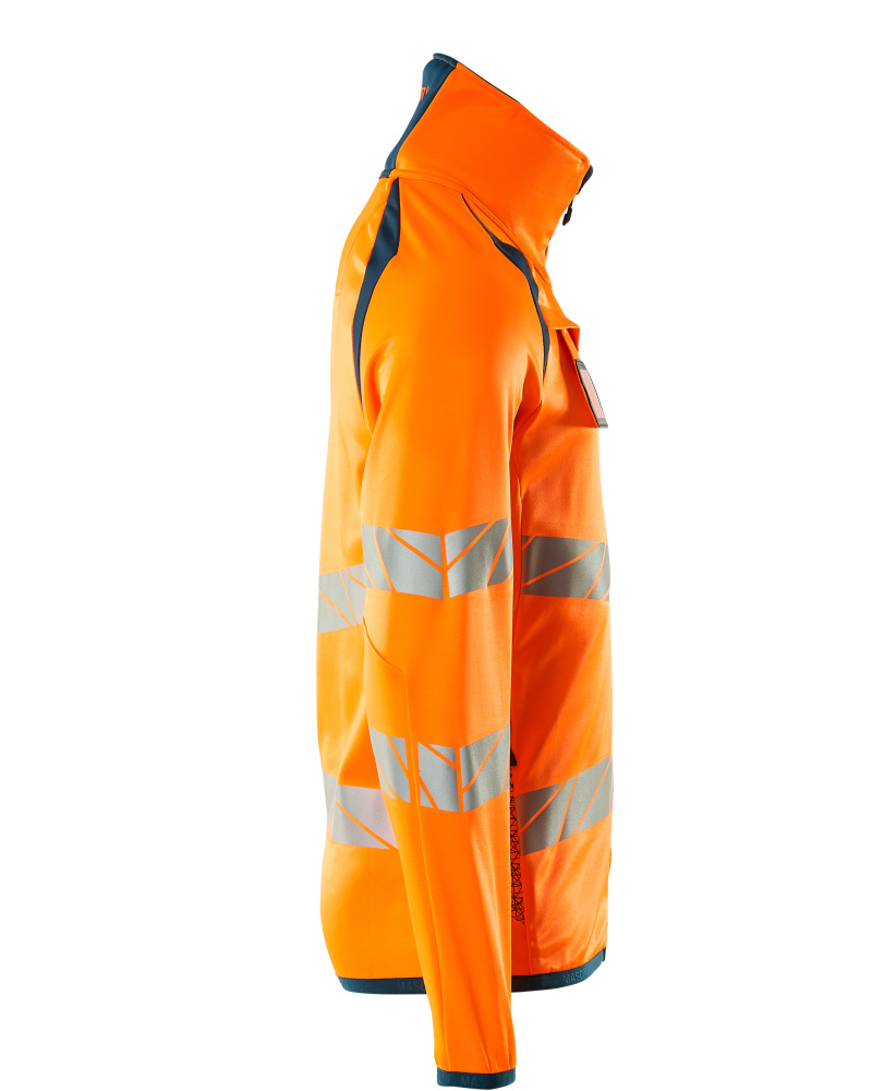 Fleecejacke ACCELERATE SAFE Hi-vis Orange/Dunkelpetroleum L