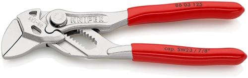 Zangenschlüssel L.125mm Spann-W.23mm verchr.Ku.-Überzug KNIPEX