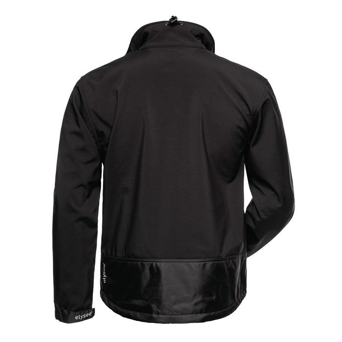 Softshelljacke schwarz L 96% Polyester, 4% Elastan, 3-Lagenlaminat (Softshell), Einsatz an Saum und Ärmelsaum: 100% Polyester, Oxford 8000 mm