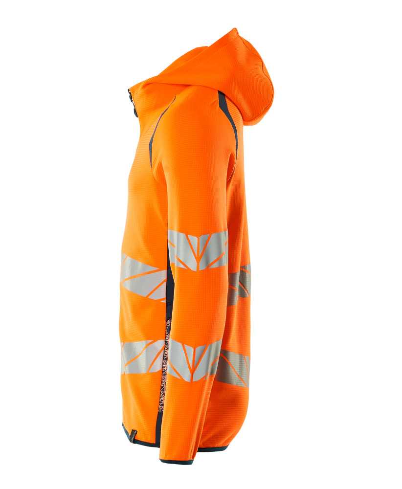 Kapuzenpullover mit Reißverschluss ACCELERATE SAFE Hi-vis Orange/Dunkelpetroleum XS
