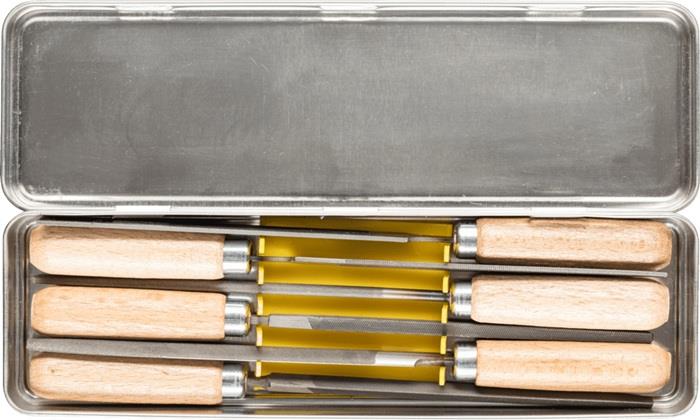 Schlüsselfeilensatz Länge 100 mm Hieb 2 Metallbox PFERD TOOLS