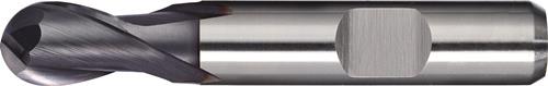 Vollradiusfräser D.10mm Einsatz-L.21mm HSS-Co8 TiCN Weldon Z.2 ext.kurz TECWERK