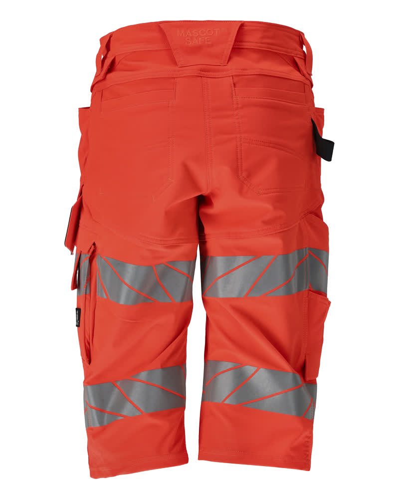 Damen-Passform DIAMOND Shorts, lang ACCELERATE SAFE Hi-vis Rot C56