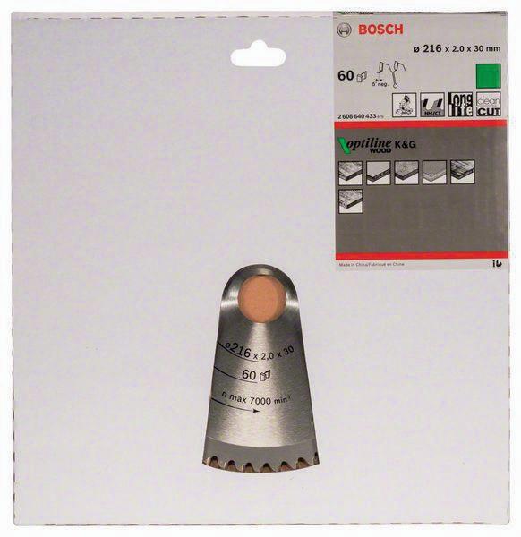 Kreissägeblatt PRO Wood 216 mm 2,0 mm 60