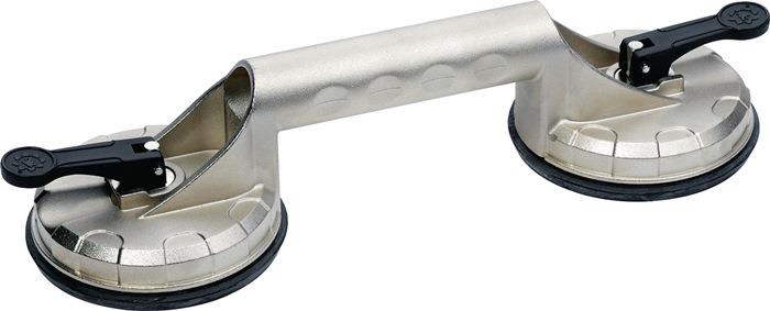 Saugheber Tragfähigkeit 80 kg Kopf-Ø 118 mm 2 Köpfe Alu PROMAT