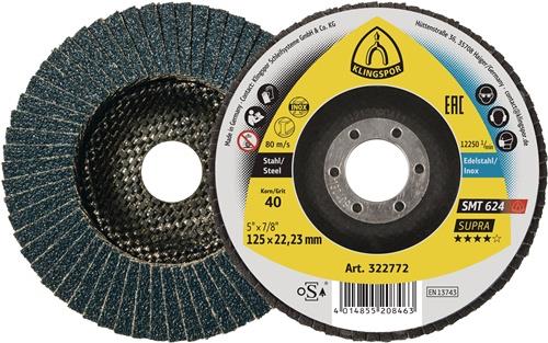 Fächerscheibe SMT 624 Supra D.115mm K.120 12Grad kon.INOX ZK