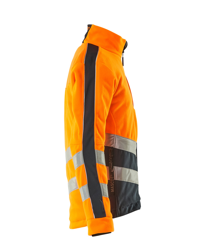 Fleecejacke SAFE SUPREME Hi-vis Orange/Schwarzblau 2XL