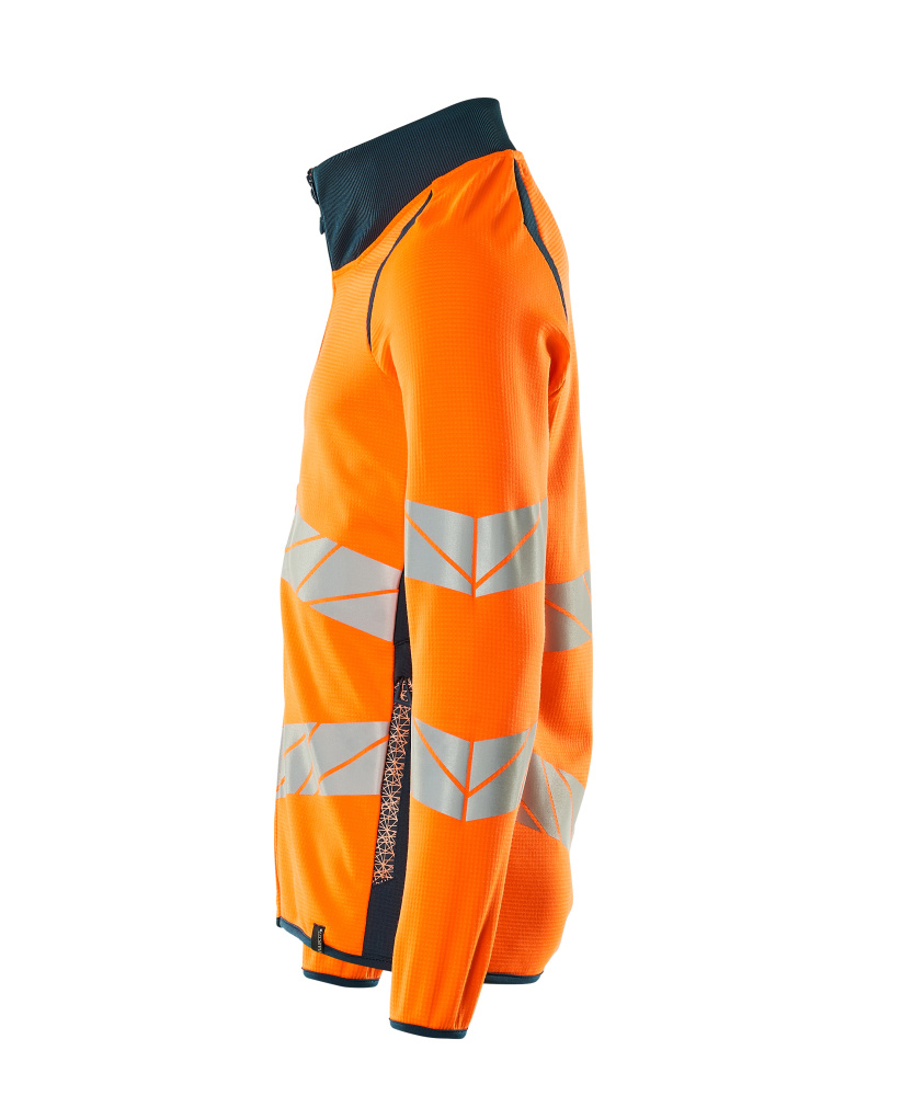 Sweatshirt mit Reißverschluss ACCELERATE SAFE Hi-vis Orange/Dunkelpetroleum 4XL
