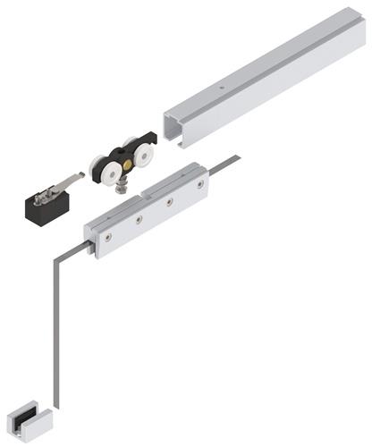 Schiebetürsystem MK-M 140 140kg EV1 elox.GLT ESG 8/10mm Kompletts.HELM