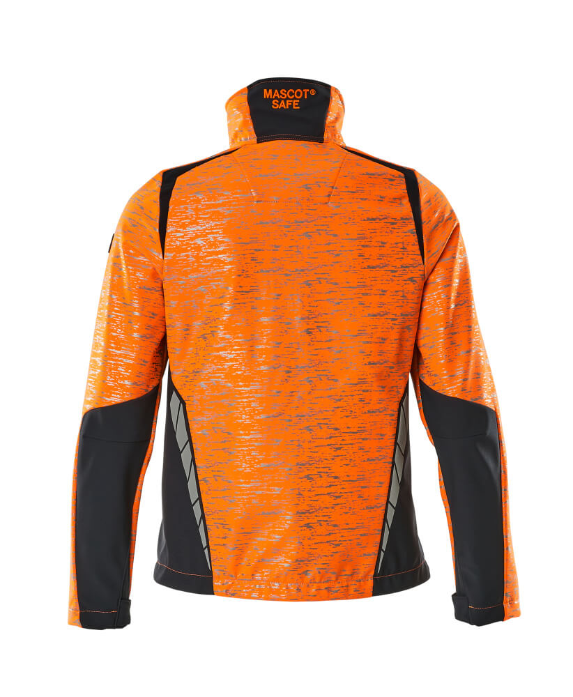 Damen-Passform Softshelljacke ACCELERATE SAFE Hi-vis Orange/Schwarzblau 2XL