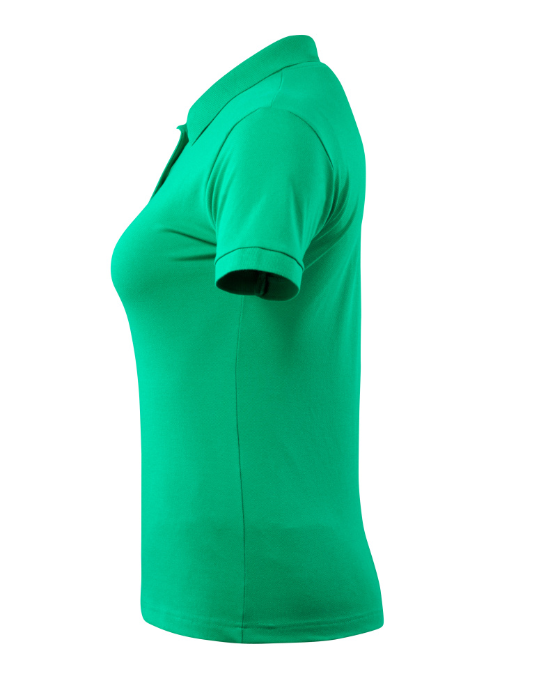 Damen-Passform Polo-Shirt CROSSOVER Grasgrün L