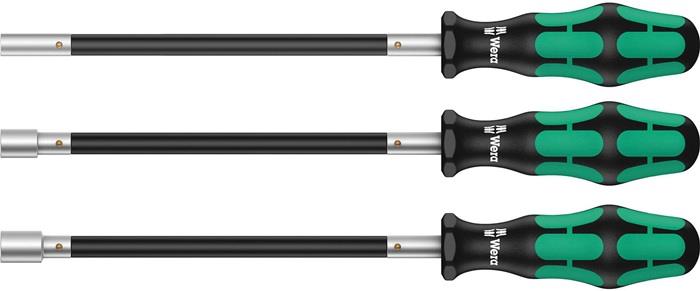 Schlauchklemmenschraubendrehersatz 391/3 3-teilig Kraftform flexibel WERA