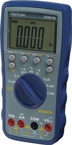 Multimeter DMM 10 0-600V AC/DC TRUE RMS TECWERK